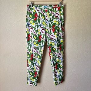 J. Mclaughlin | Womens Orchid Farm Berry Print Skinny Ankle Margot Pant Size 10
